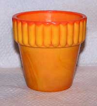 Akro Agate # 297 1/2 Flower Pot