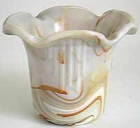 Akro Agate (Westite) Fluted Dart Pot