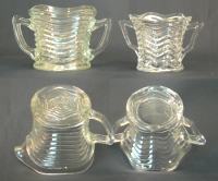 Duncan & Miller Caribbean and Crown Crystal's Wave Cream & Sugar
