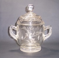 Indiana Tumbler & Goblet #137 Sugar w/ Fern Cutting