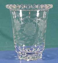 Inwald Boule Vase with Cornflower Cutting
