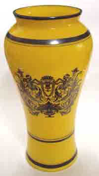 Czech Cupid Decorated Vase