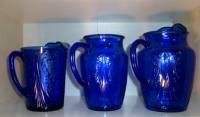 Hazel-Atlas Ritz Blue Royal Lace  Pitchers