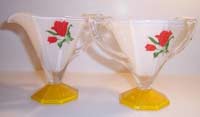 Indiana Cream and Sugar with Tulip Decoration