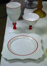 English Hobnail Milk Glass