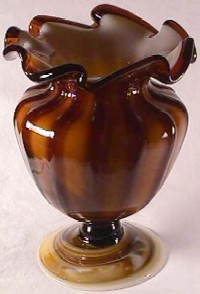 Vase, Footed Rib Optic