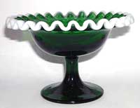 Fenton Emerald Snow Crest #7226 Sherbet