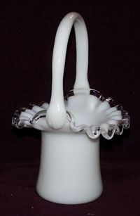 Fenton Silver Crest Basket