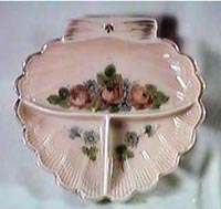 Charleton Roses Decoration on Crown Tuscan Shell Charleton Roses Decoration on Crown Tuscan Shell