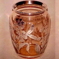 Unknown Favor Vase w/ Unknown Silver Overlay
