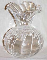 Unknown Crystal Spiral Optic Vase