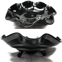 Unknown Black Three-Legged Candy Dish