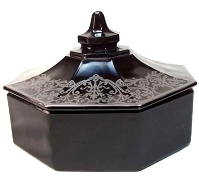 Unknown Candy Dish w/ Anchor Ware Silver Decoration