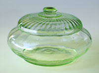 Unknown Spiral Optic Covered Jar
