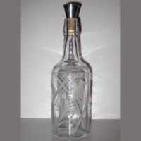Unknown Bar Bottle w/ Unknown Thistle Cutting