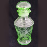 Unknown Decanter w/ Unknown Floral Cutting