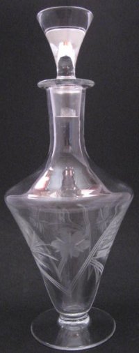 Unknown Decanter w/ Cut Flowers