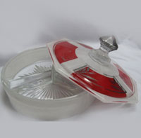 Indiana # 602.5 Three-Part Candy with Classic Moderne Decoration