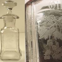 Unknown Salad Dressing Bottle w/ Central #  5 Etch