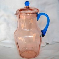 Unknown Bi-Color Pitcher w/ Cover