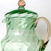Unknown Bi-Color Pitcher w/ Cover
