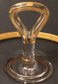 Unknown Gold Accented Small Loop Center Handle Server