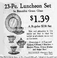Federal Colonial Fluted 23-Piece Luncheon Set Advertisement