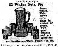 Federal Cord Optic Water Set Advertisement