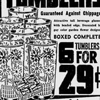 Unknown Decorated Tumblers Advertisement