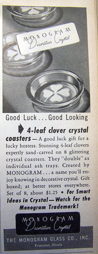 Monogram Clover Glass Ad