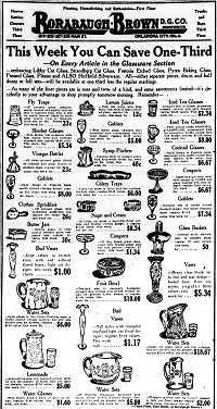 Assorted Glassware Advertisement