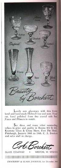 C. A. Borchert Glass Co "Beauty by Borchert" Ad