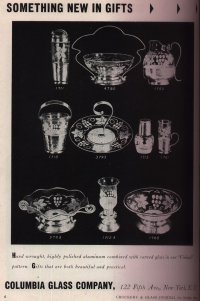 Columbia Glass Company Vinland Ad