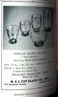 M. & J. Cut Glass Co., Inc.  Wild Rose Cutting