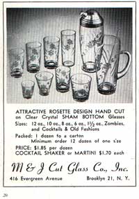 M & J Cut Glass Co., Inc. Rosette Cut