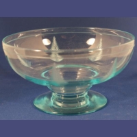 Unknown Blue Bowl w/ Fern Cutting