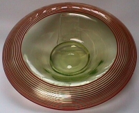 Unknown Rolled Edge Console Bowl w/ Orange Threading