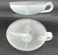 Unknown Frosted Nappy w/ Painted Trim