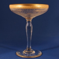 Unknown Compote w/ Unknown Brocade Etch