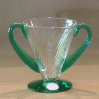 Unknown Bi-Color Footed Creamer & Sugar