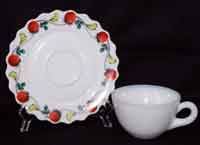 Unknown Cup and Saucer with Strawberry Decoration