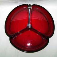 Unknown Three Part Relish Dish