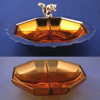 Unknown Four-Part Nut Bowl in Unknown Chrome Holder