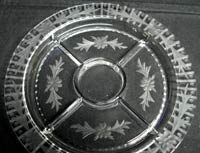 Unknown Five Part Relish with Floral Cutting