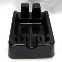 Unknown Black Glass Ashtray
