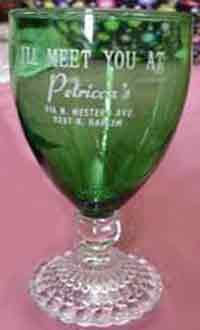 Anchor Hocking Bubble Stem with Advertisement