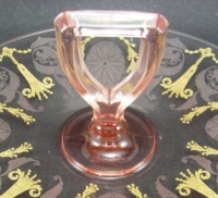 Cambridge # 173 Oval Center Handle Server w/ Etch # 732 Majestic
