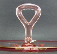 Fry # 1984 Center Handle Server w/ Hand Painted Flowers