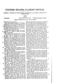 Heisey #  21 Aristocrat Electro-Portable Lamp Patent 1150391-2