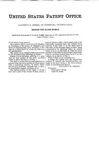Heisey Sherbet Design Patent D 7493-2 Heisey Sherbet Design Patent D 7493-2